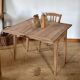 Table portefeuille ancienne extensible en bois massif brut
