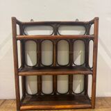 Vintage rattan wall shelf