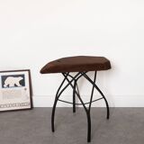 Piece of handcrafted sofa solid wood and wrought iron