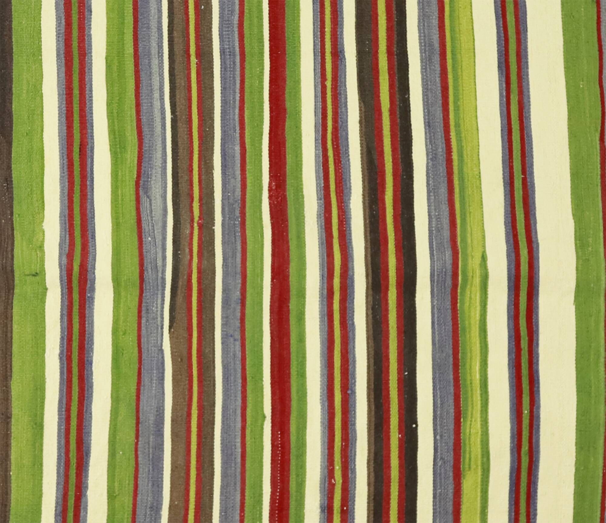 Vintage Striped Turkish Kilim Rug 170x345 cm Handmade Wool