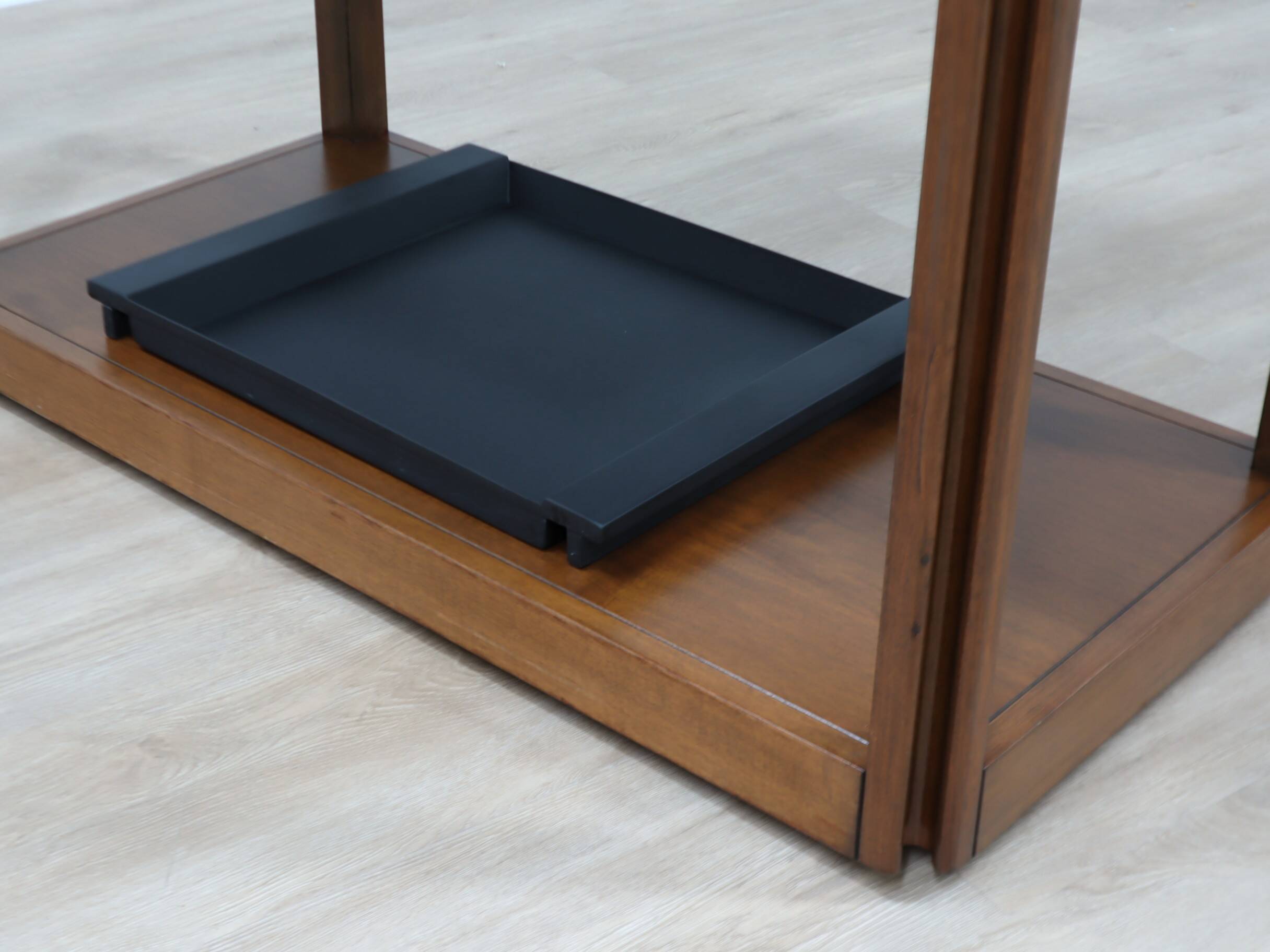 Angelo Mangiarotti for Molteni 4D Series solid wood Bar Cart 1970s