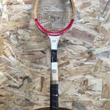 Ancienne raquette tennis courts professionnel bois