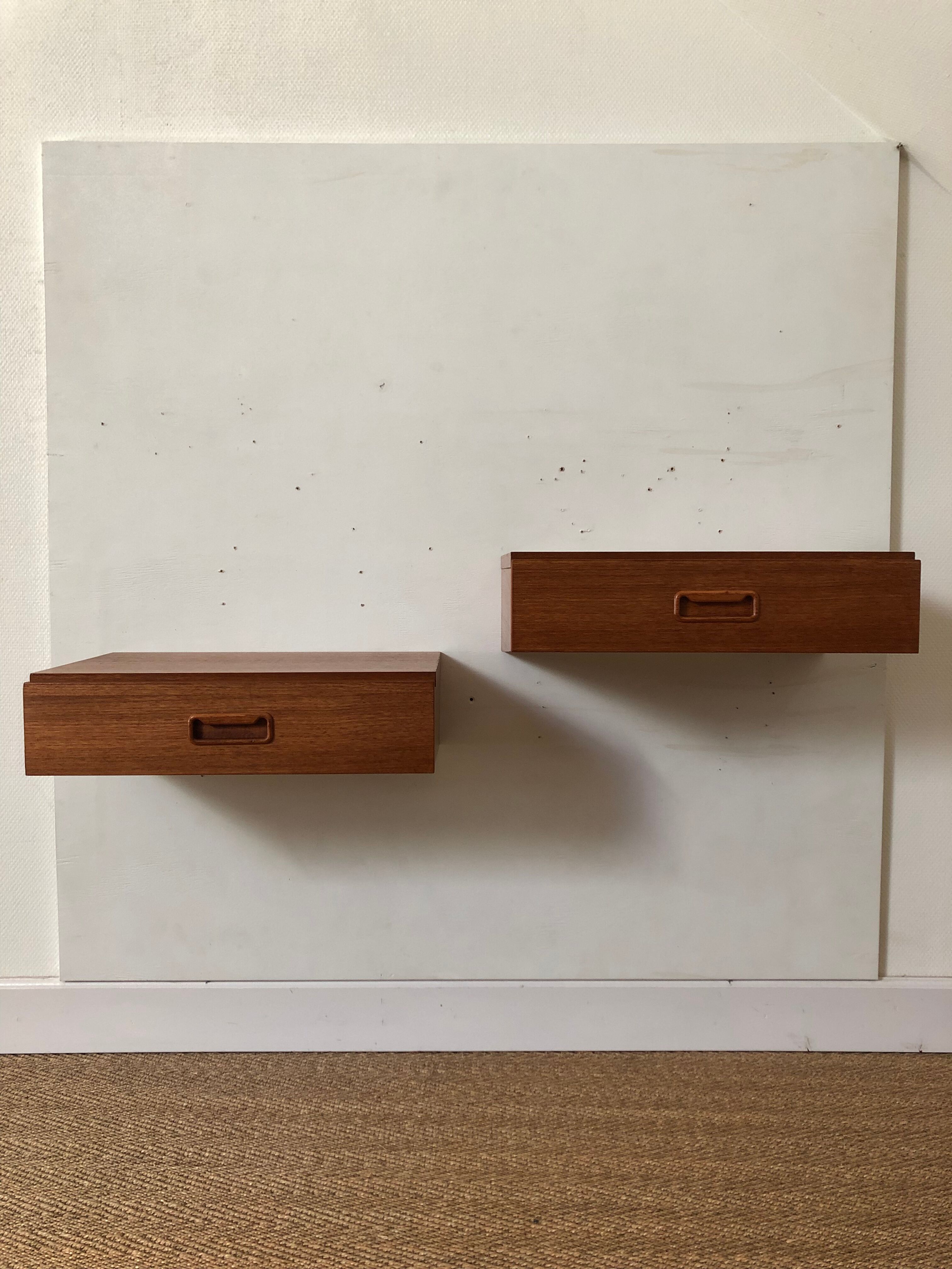 Pair of wall bedside tables