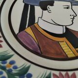 Antique HB Quimper plate – Portrait of a Breton – circa 1930