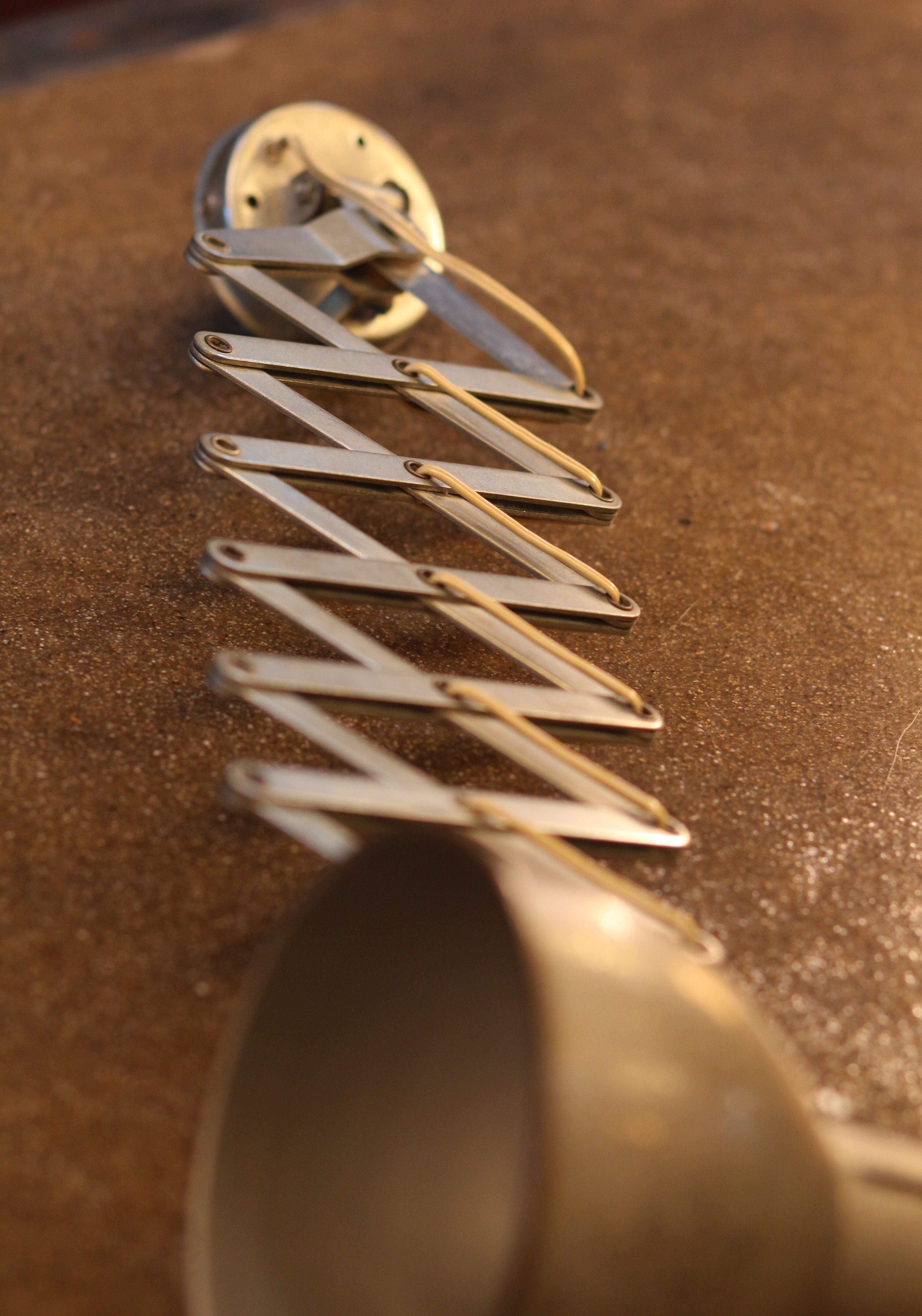 industrial scissor wall lamp