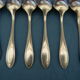 Set of 6 teaspoons in silver metal