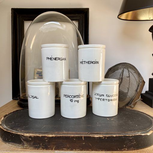 Set of 11 pharmacy jars