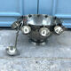 French pewter punch bowl set with 10 cups and ladle – grapevine Etain