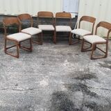 6 vintage Baumann sleigh chairs