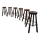 Vintage Spanish leather barstools 'Brutalism'