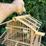bamboo bird cage form pagoda 1960s - 70