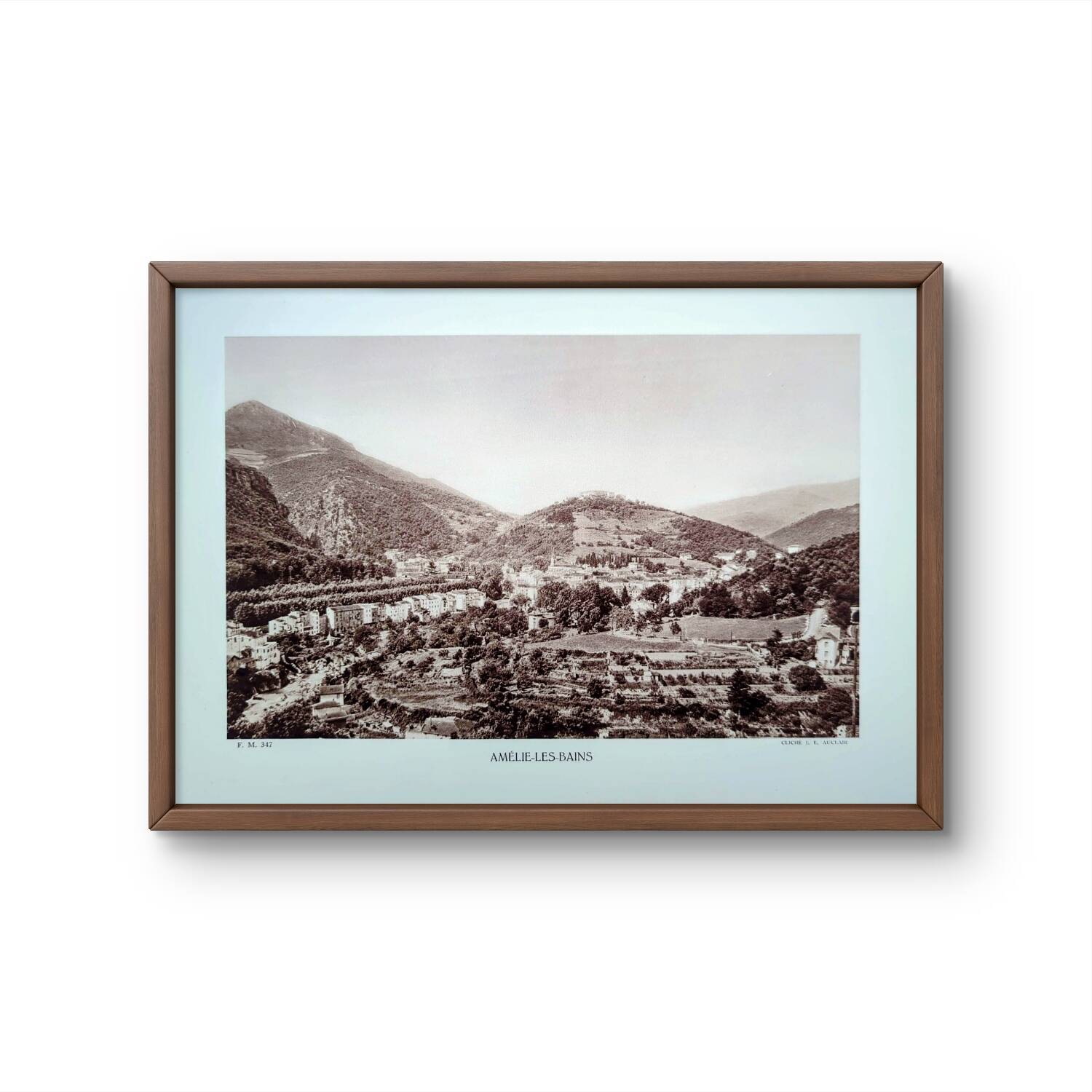 Amélie-les-Bains, vintage, photo print from 1935.