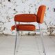 Vintage orange velvet armchair, 1970