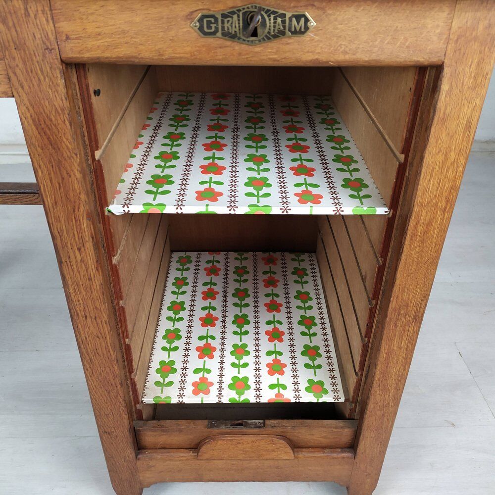 Oak industrial desk, 1930s