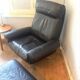 High back lounge chair + Hocker in leather by De Sede model DS-31