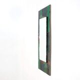 Coloured glass mirror, French work from the 1960s, 35x77 cm.