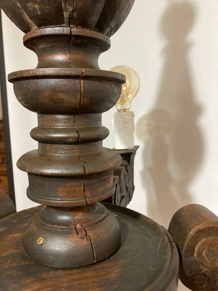 Renaissance wooden chandelier, 1800s