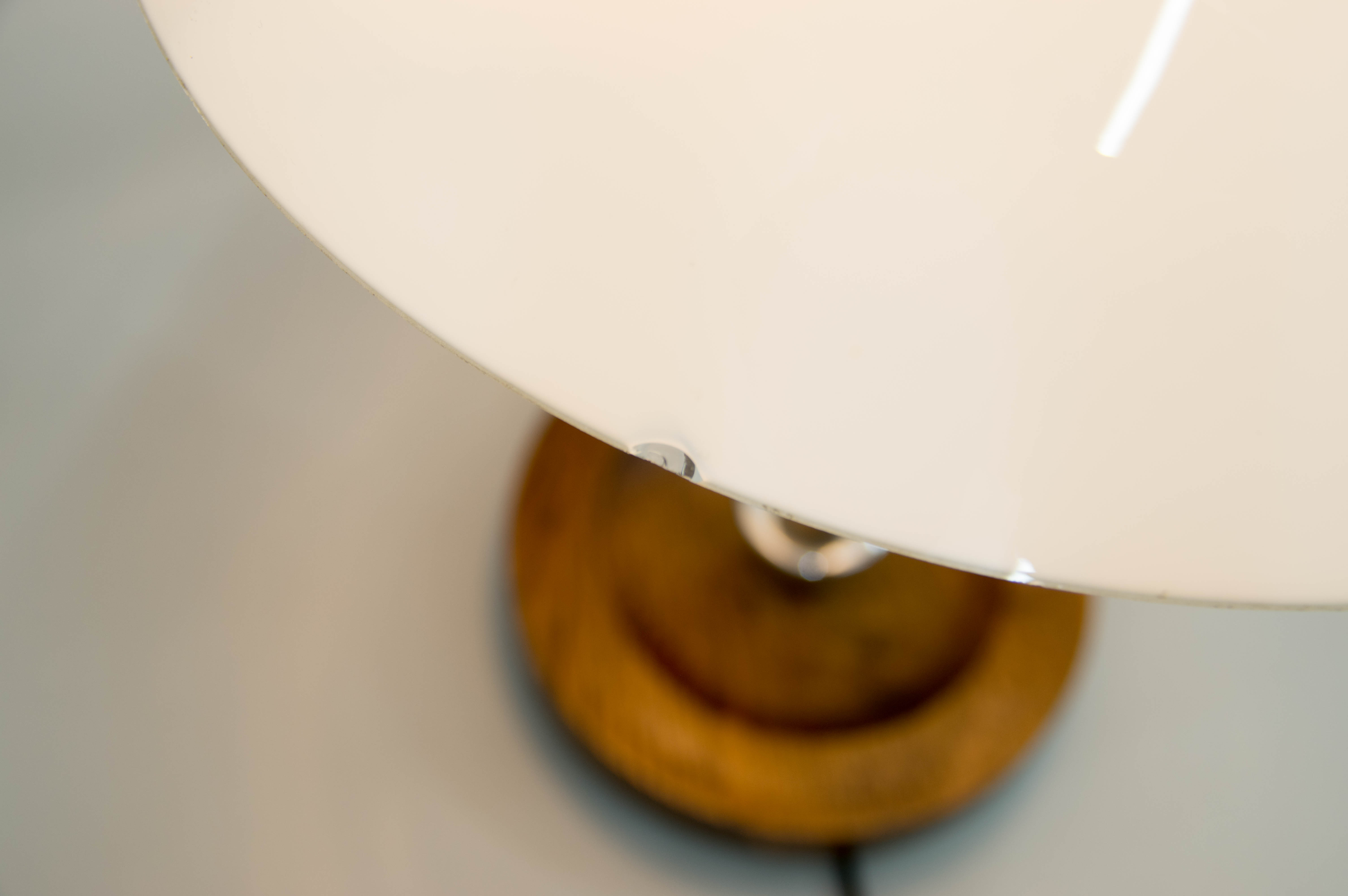 Art deco wood and glass table lamp, 1930s