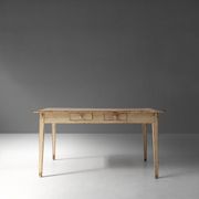 Painted Wooden Farm Table with Tapered Legs, France 1800s
