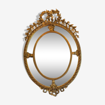 Miroir Louis XVI doré 19e siècle 150x100cm
