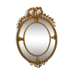 Miroir Louis XVI doré - 19e