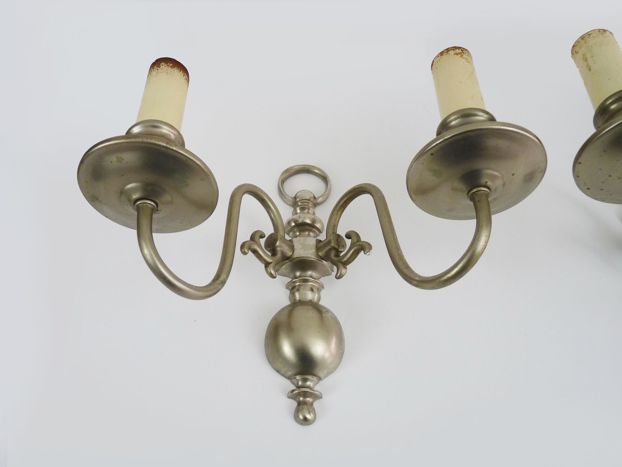 Pair of Dutch wall lamps Flemish 2-branched. Year 40 50