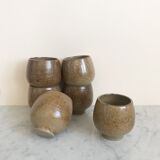 6 sandstone ball mugs
