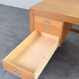 Mid-Century Oak Desk by Chr. Rasmussen for Randers Møbelfabrik, 1970s.