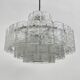 Mid-century design Doria Leuchten glass chandelier, 1970s