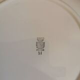 Plat creux Digoin, corbeille de fleurs