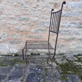 Ensemble de chaises en fer forgées artisanales