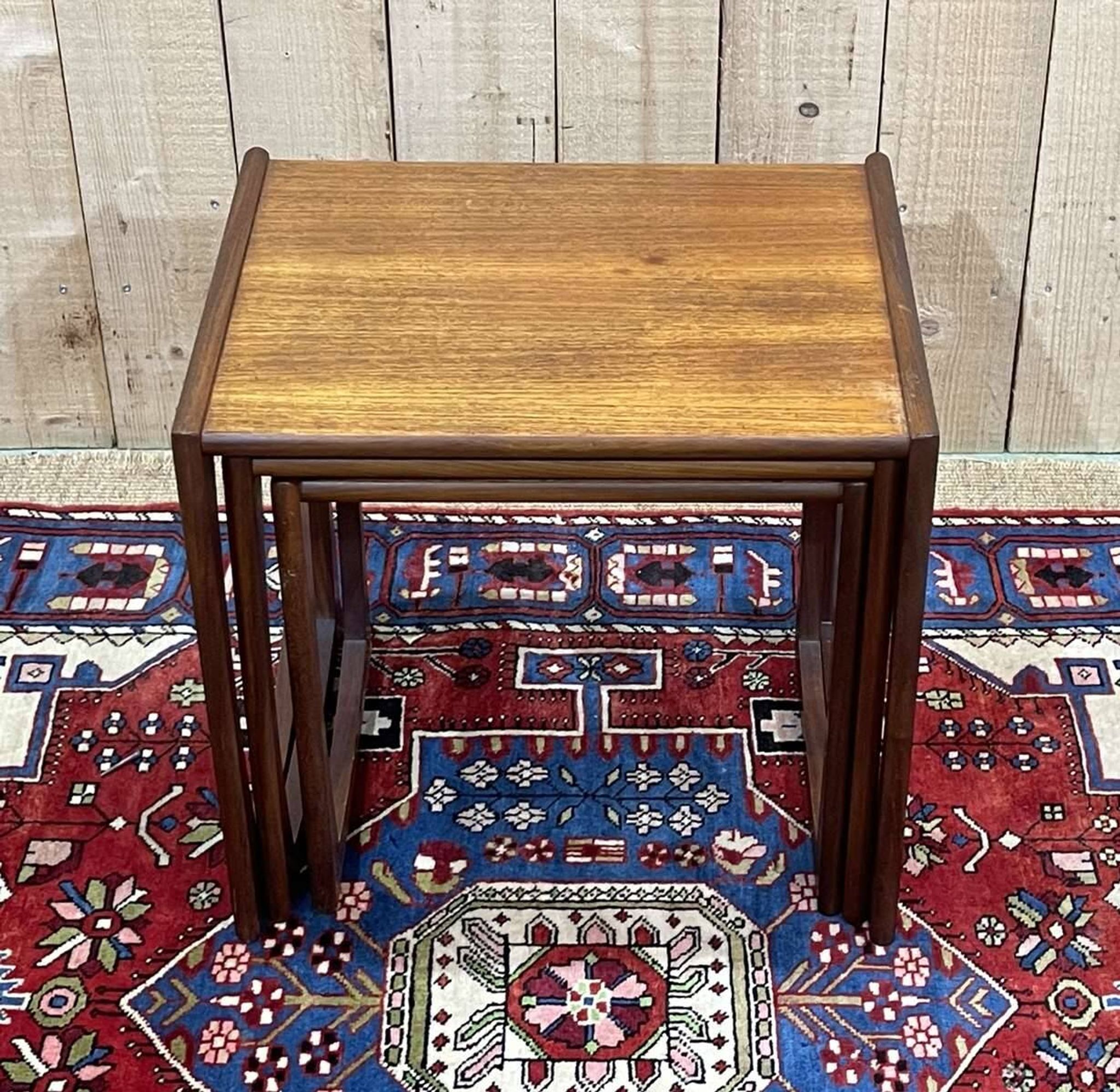 Set of 3 teak nesting tables from the GPlan brand from the 1970s - Series D