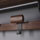 Vintage 1960s wall coat rack in metal and wood, italian design