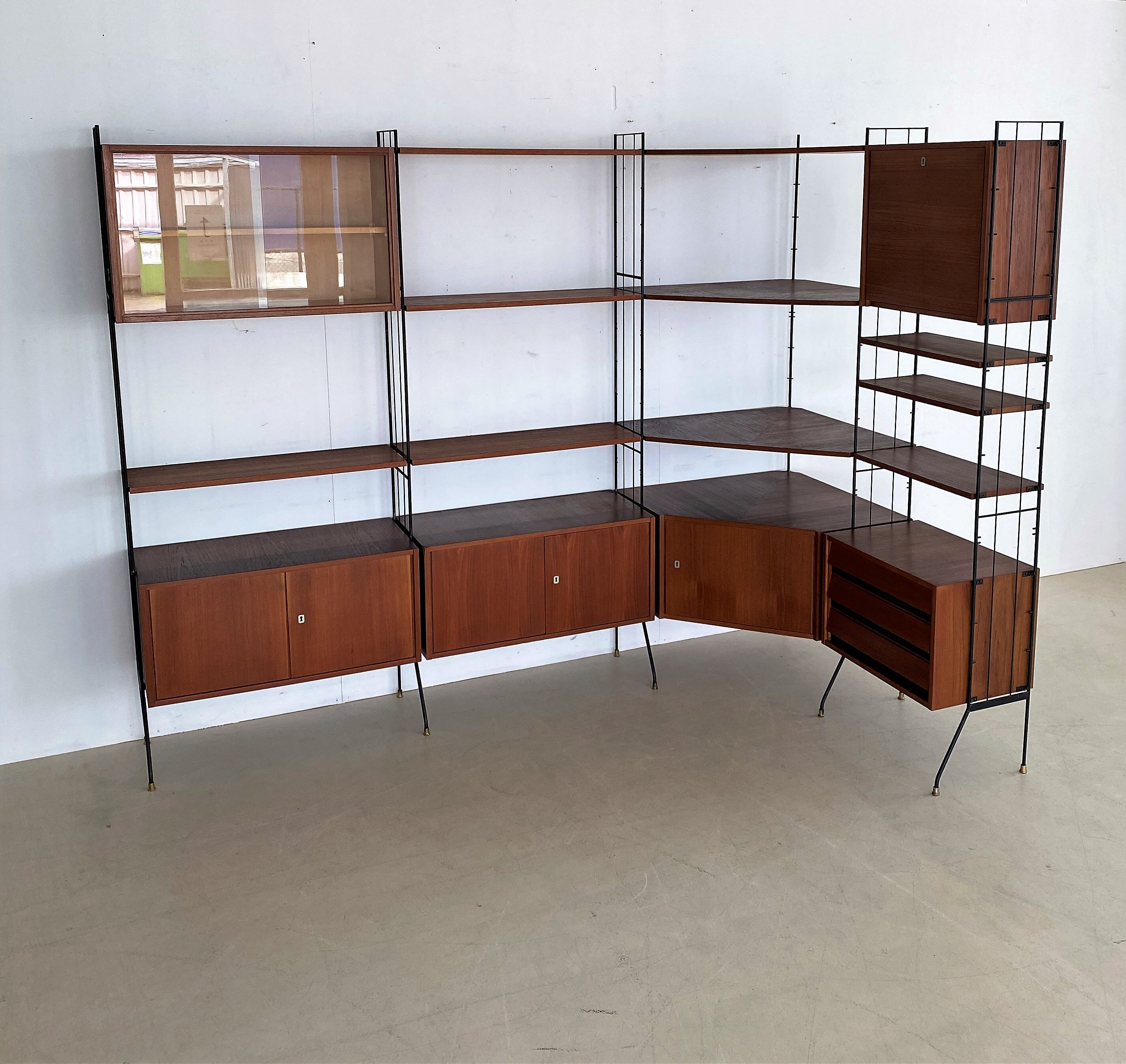 Vintage standing modular wall unit