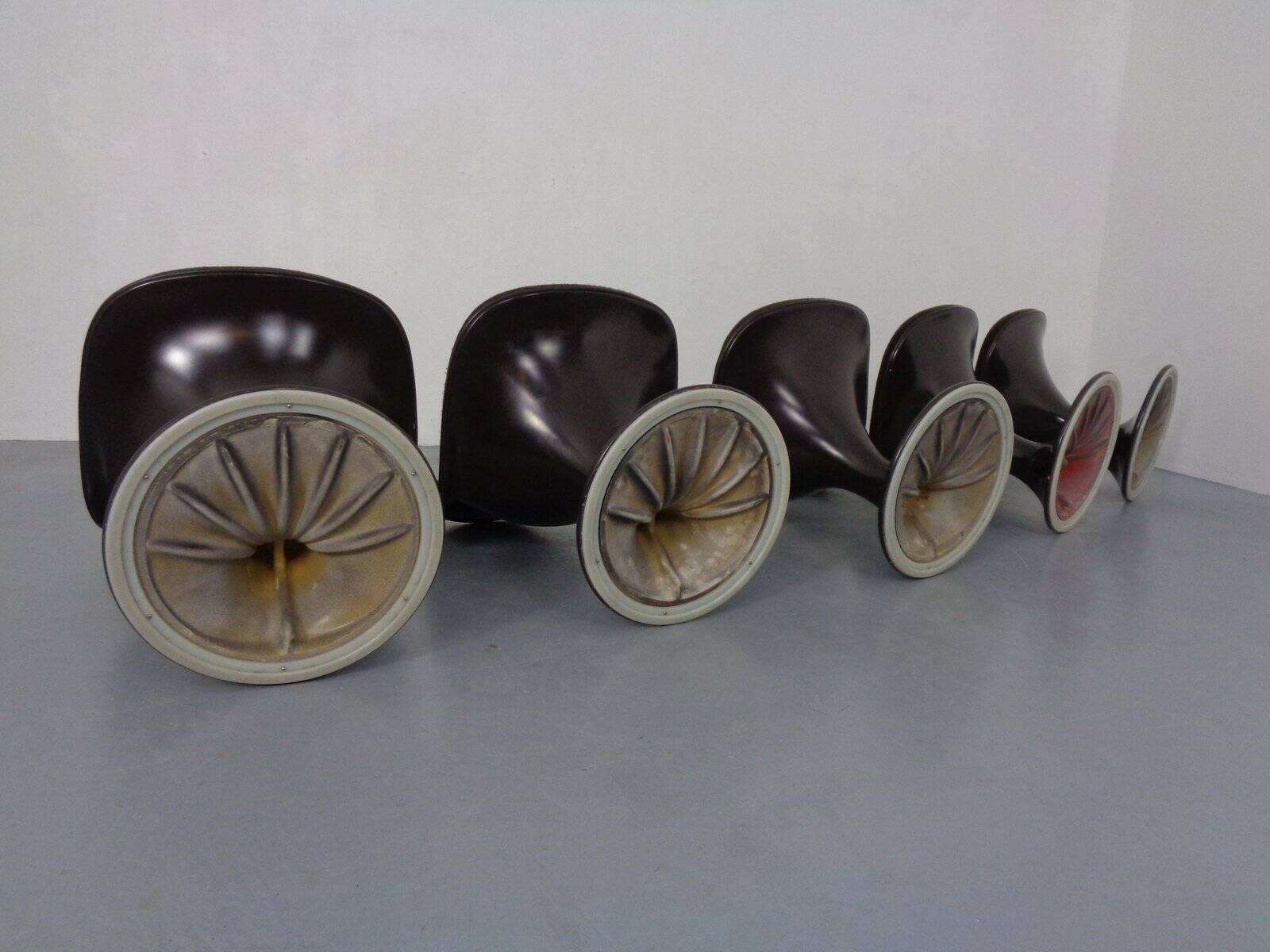 Orbit Chairs by Farner & Grunder for Herman Miller, 1970s, Set of 5