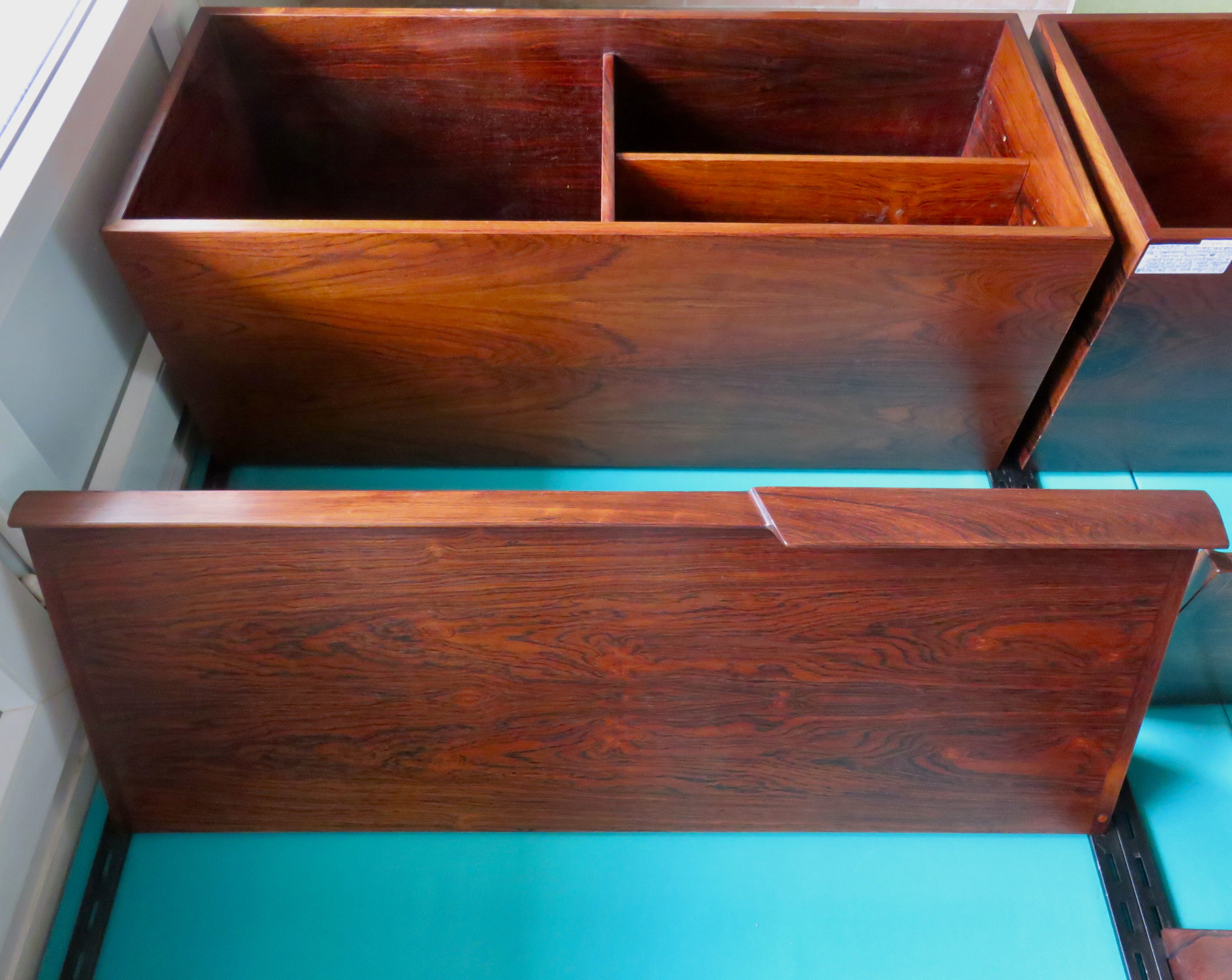 Rosewood bookcase with shelving and box system. Kai Kristensen, Denmark 1960