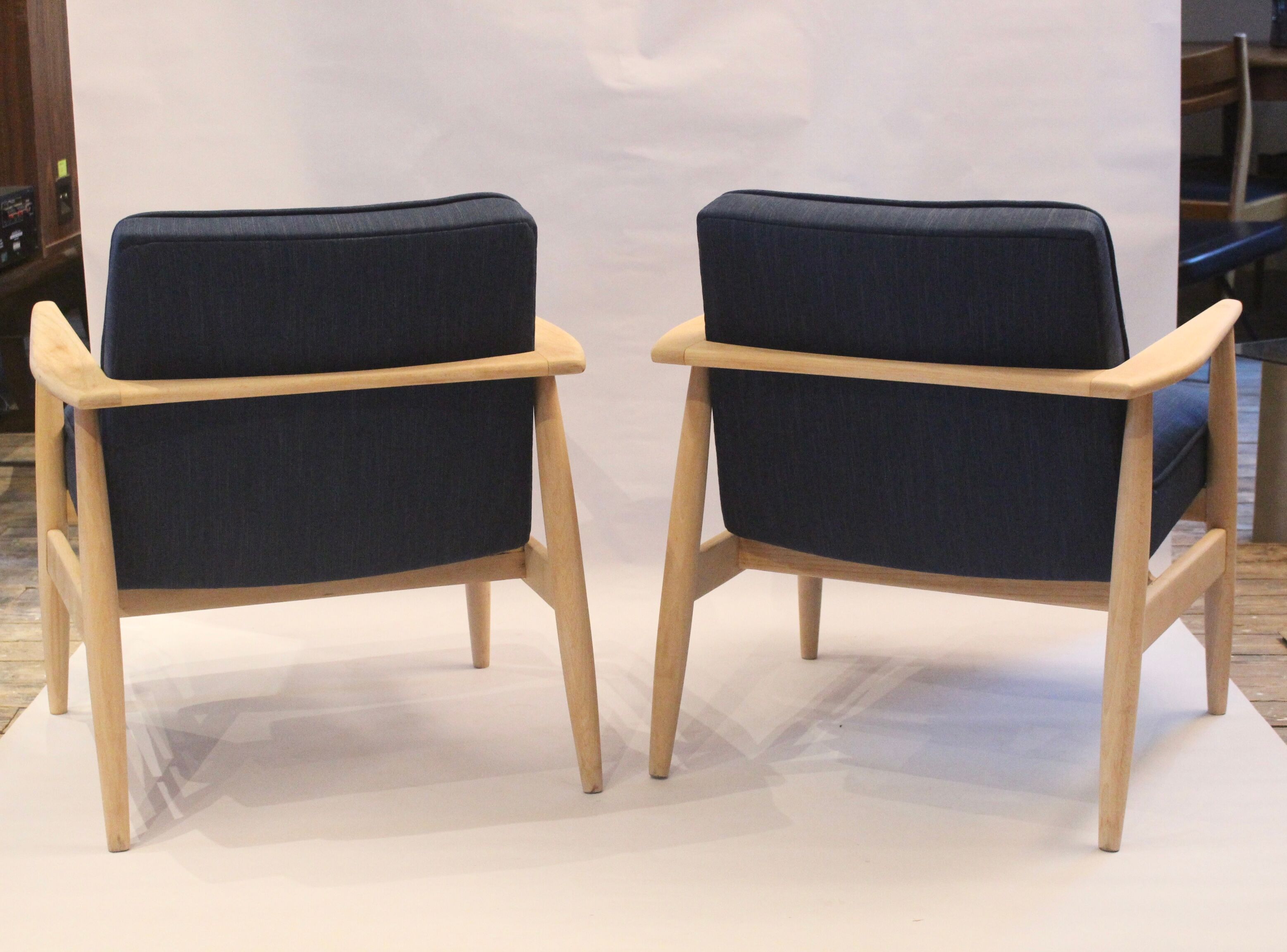 Armchairs created by Mr. Zieliński year 60 blue fabric
