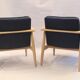 Armchairs created by Mr. Zieliński year 60 blue fabric