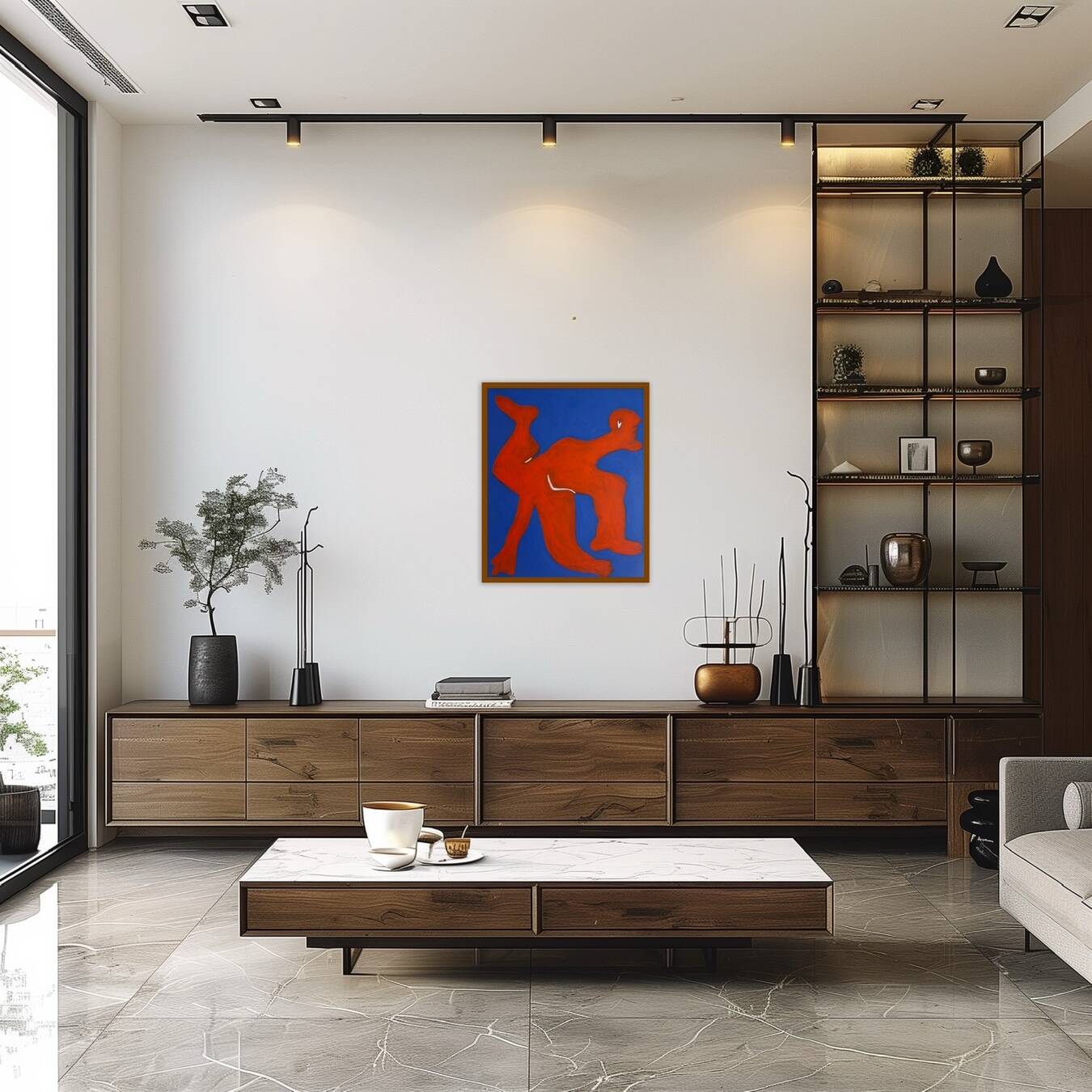 The Orange Man 55x45cm painting on stretched canvas by Bodasca