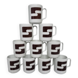 Set of 10 Georges Boyer Limoges cups