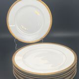 Limoges porcelain flat plates and gilding