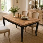 Regence style table in solid oak