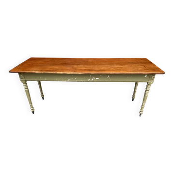 Large bistro coffee table in weathered wood