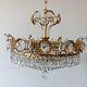 Crystal brass chandelier with 7 levels, attributed to Palwa, 1970s.