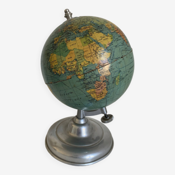 Vintage terrestrial globe 1962 Taride world map - 25 cm