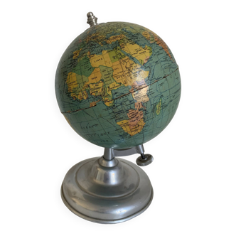 Vintage terrestrial globe 1962 Taride world map - 25 cm