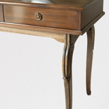 Art Deco style dressing table in mahogany gooseneck mirror