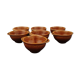 7 brown ear bowls in Sarreguemines earthenware