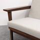 Scandinavian style three-seater sofa in teak, France circa 1950.