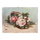 oil on panel, Still Life with Flower Bouquet, Signed Gaby